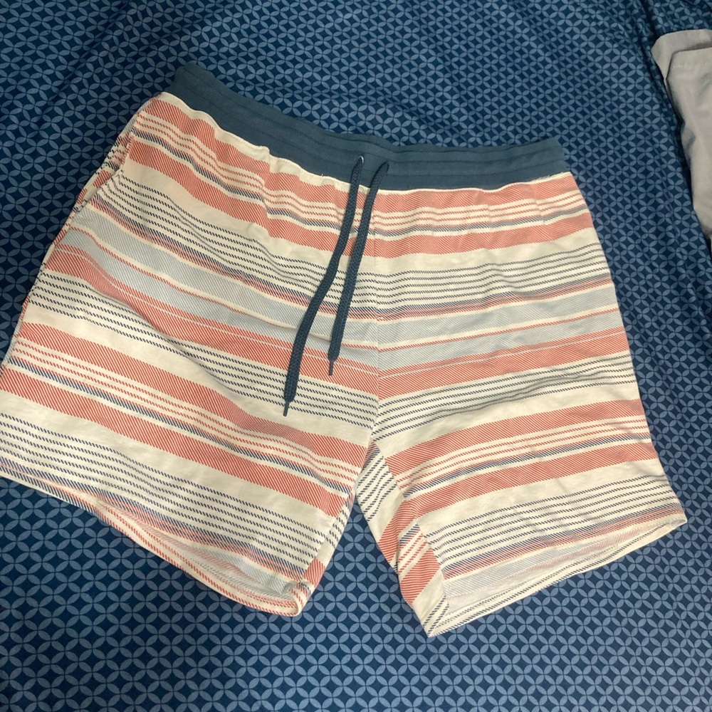 No boundaries striped cotton shorts